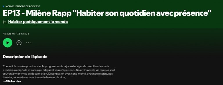 PODCAST Thérapie et poésie